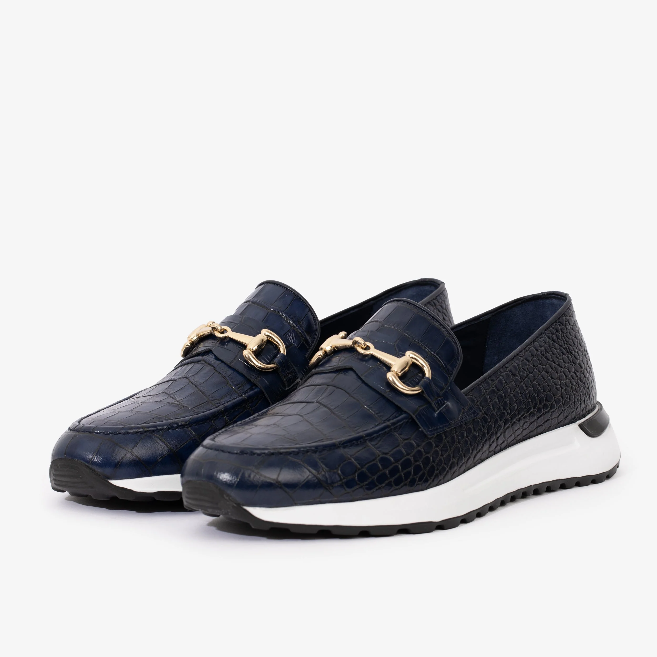 The Padova Navy Blue Leather Men Sneaker - Image 3