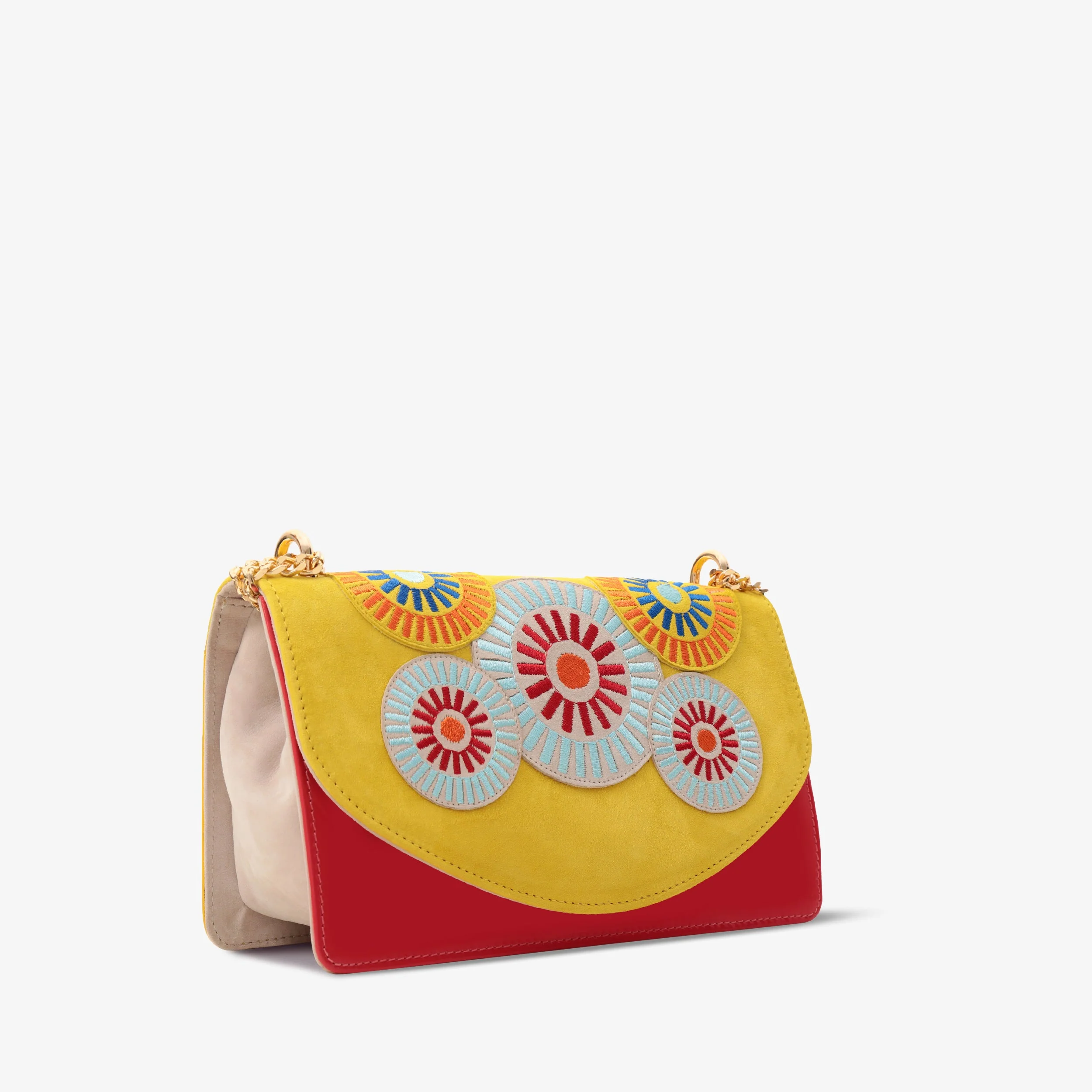 The Parama Yellow Leather Handbag - Image 4