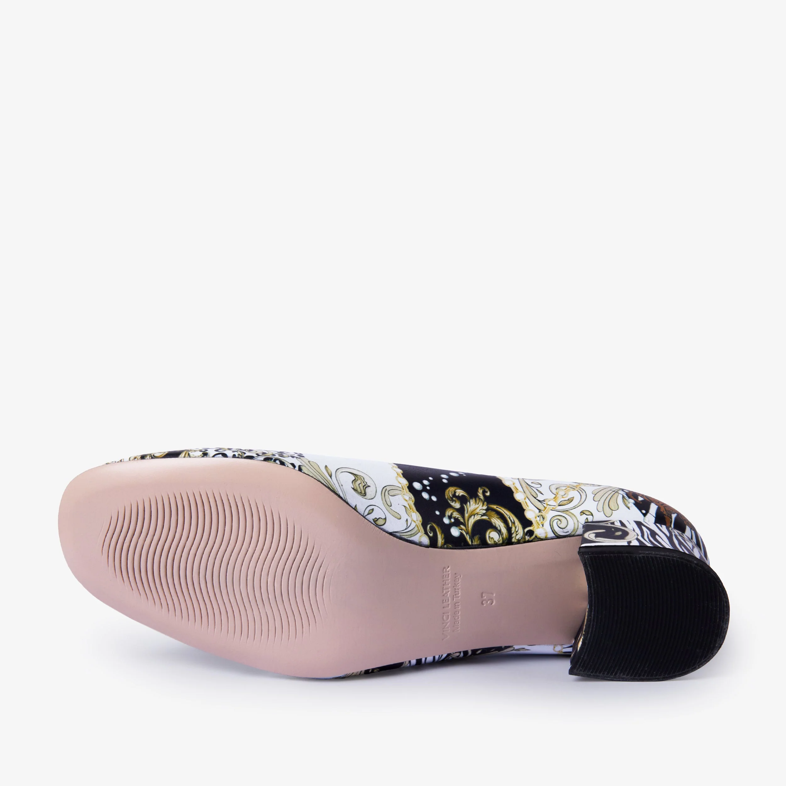 The Perugia White Leather Lower Heel Pump Women Shoe - Image 5