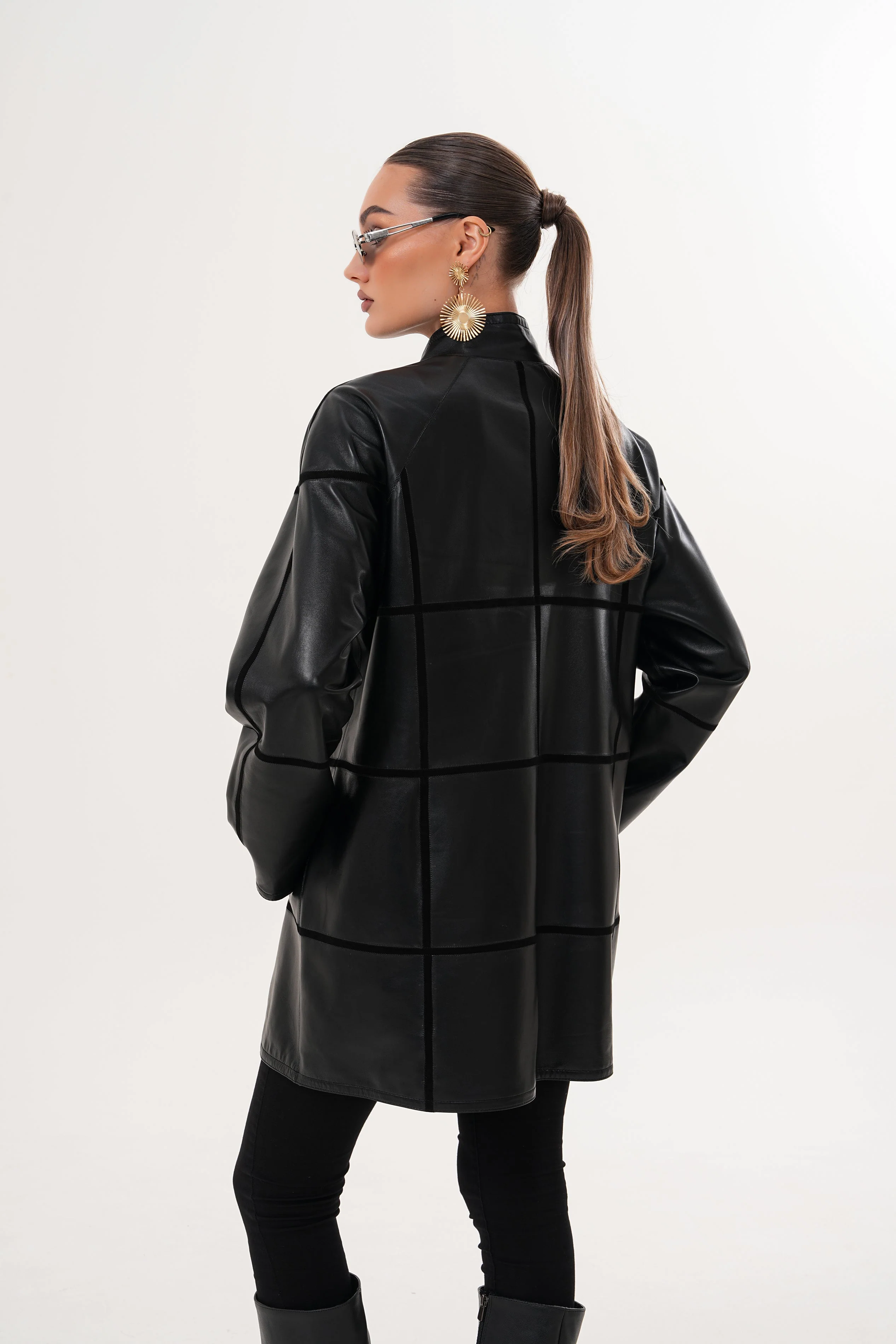 The Prado Reversible Black Leather Women Leather Jacket - Image 3