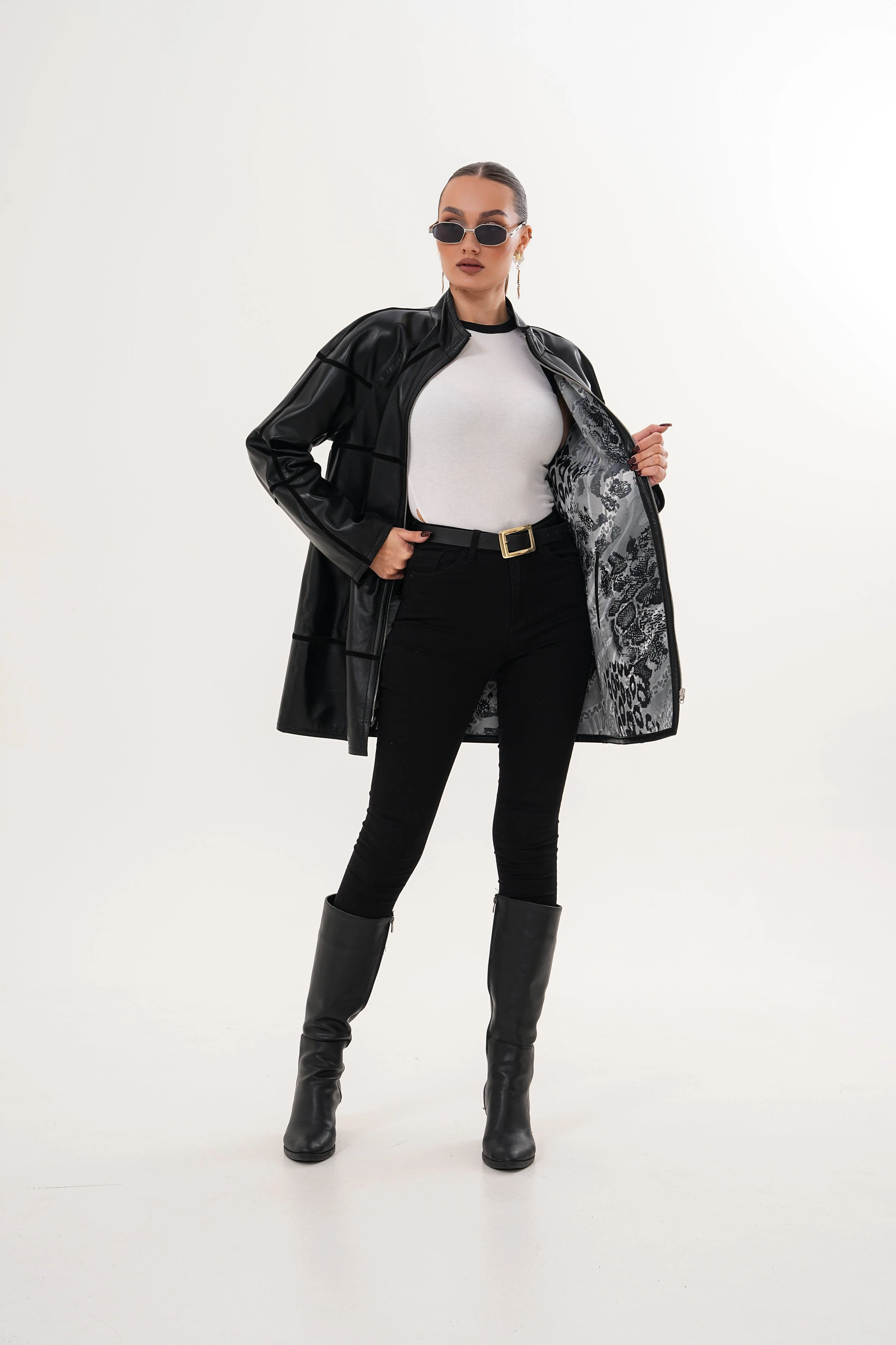 The Prado Reversible Black Leather Women Leather Jacket - Image 5