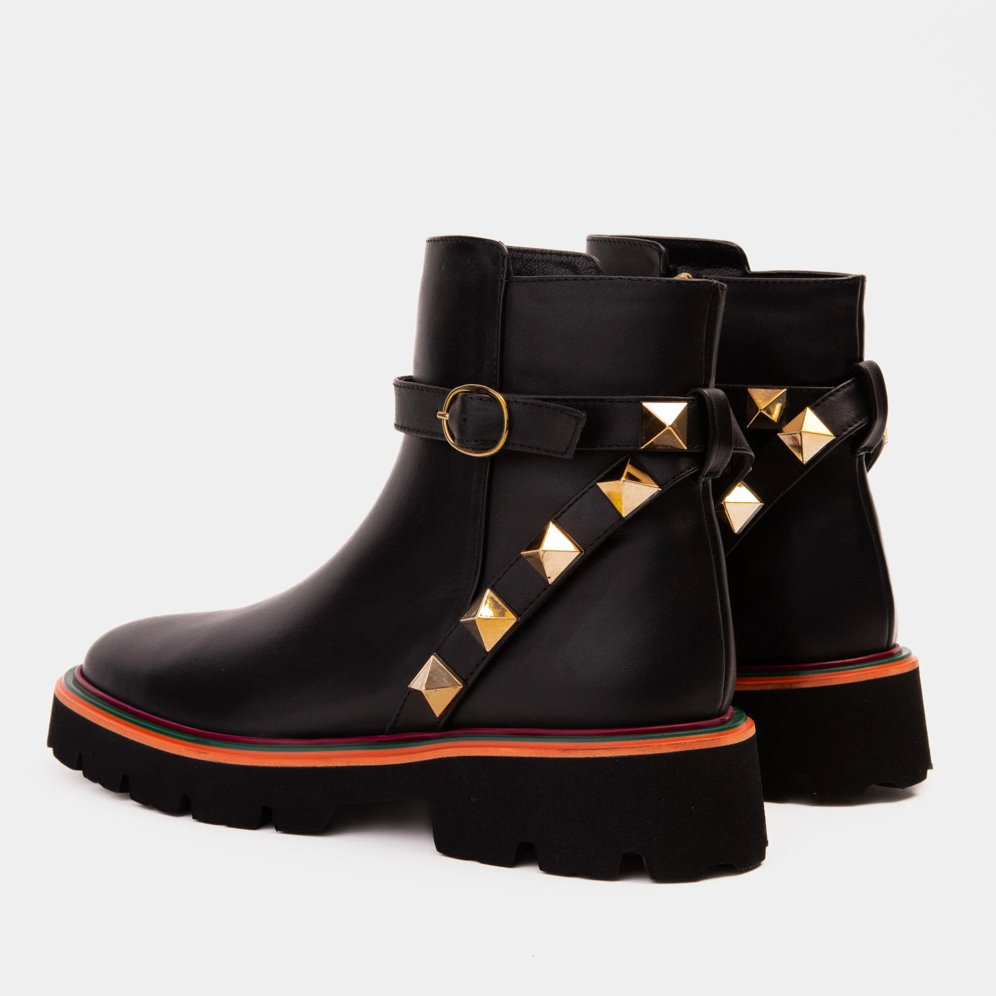 The Prag Black Leather Ankle Women Boot - Image 3