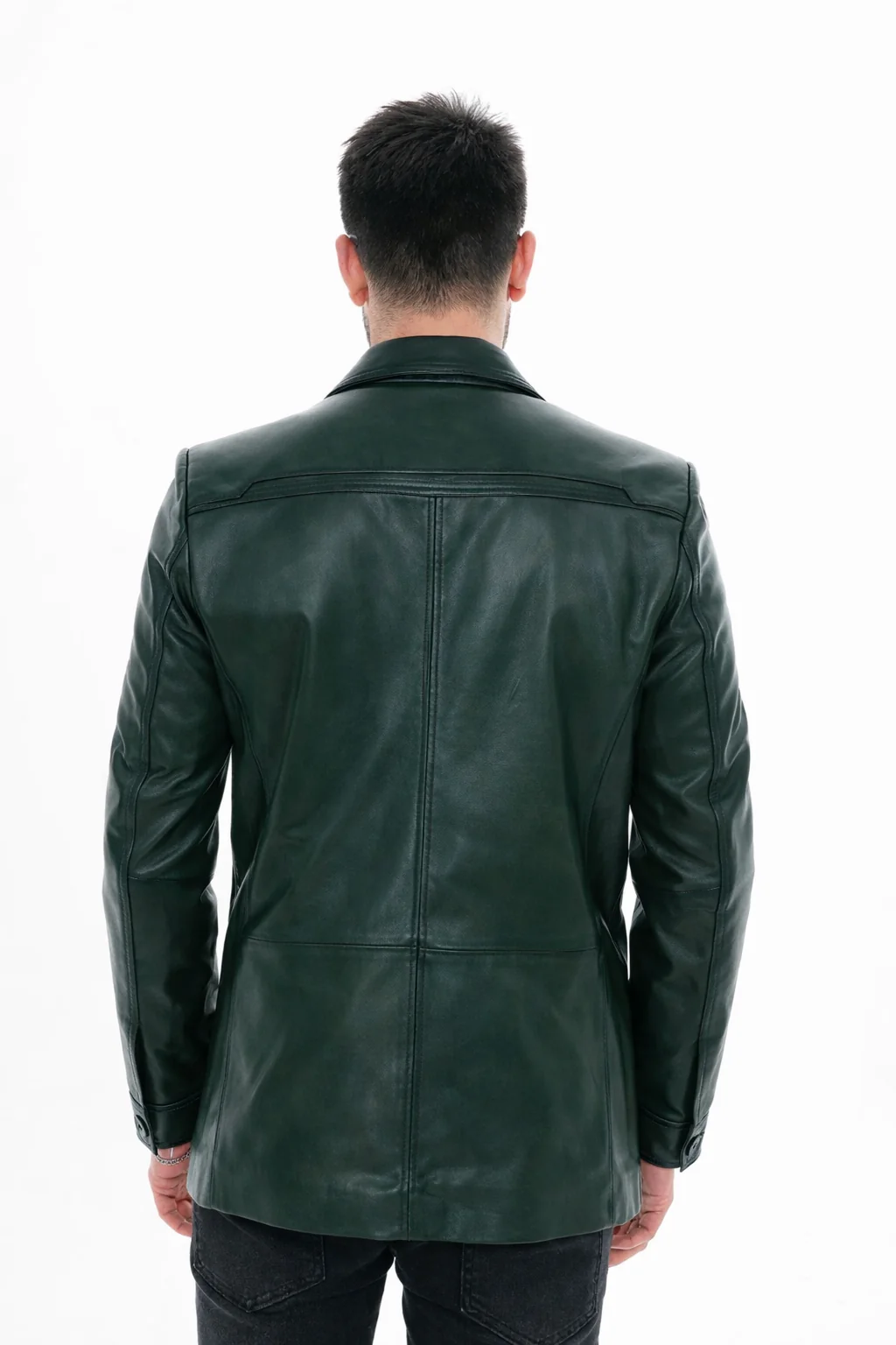 The Ravenna Green  Leather Men Jacket - Image 2