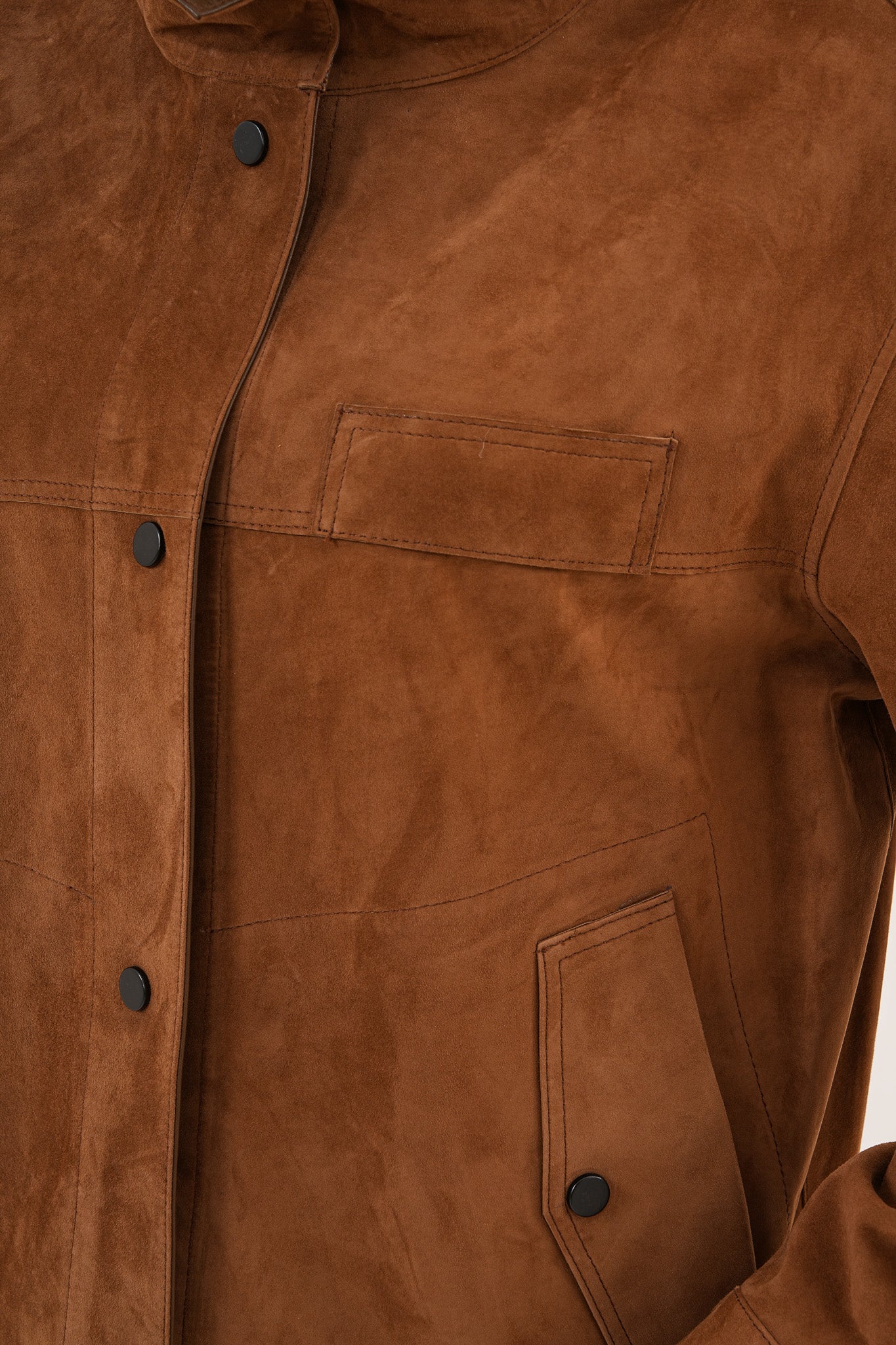 The Ravessa Reversible Brown Suede & Leather Women Jacket - Image 5