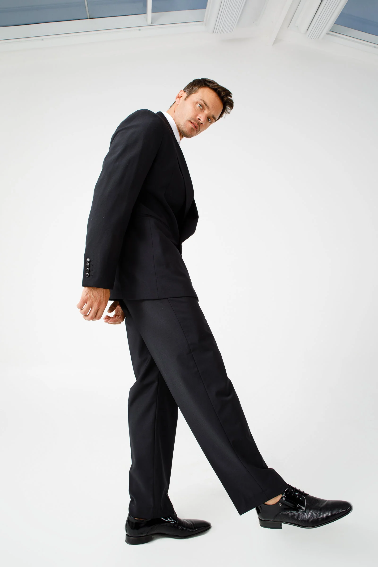 The San Severo Black Patent Leather Derby Men Shoe - Image 7