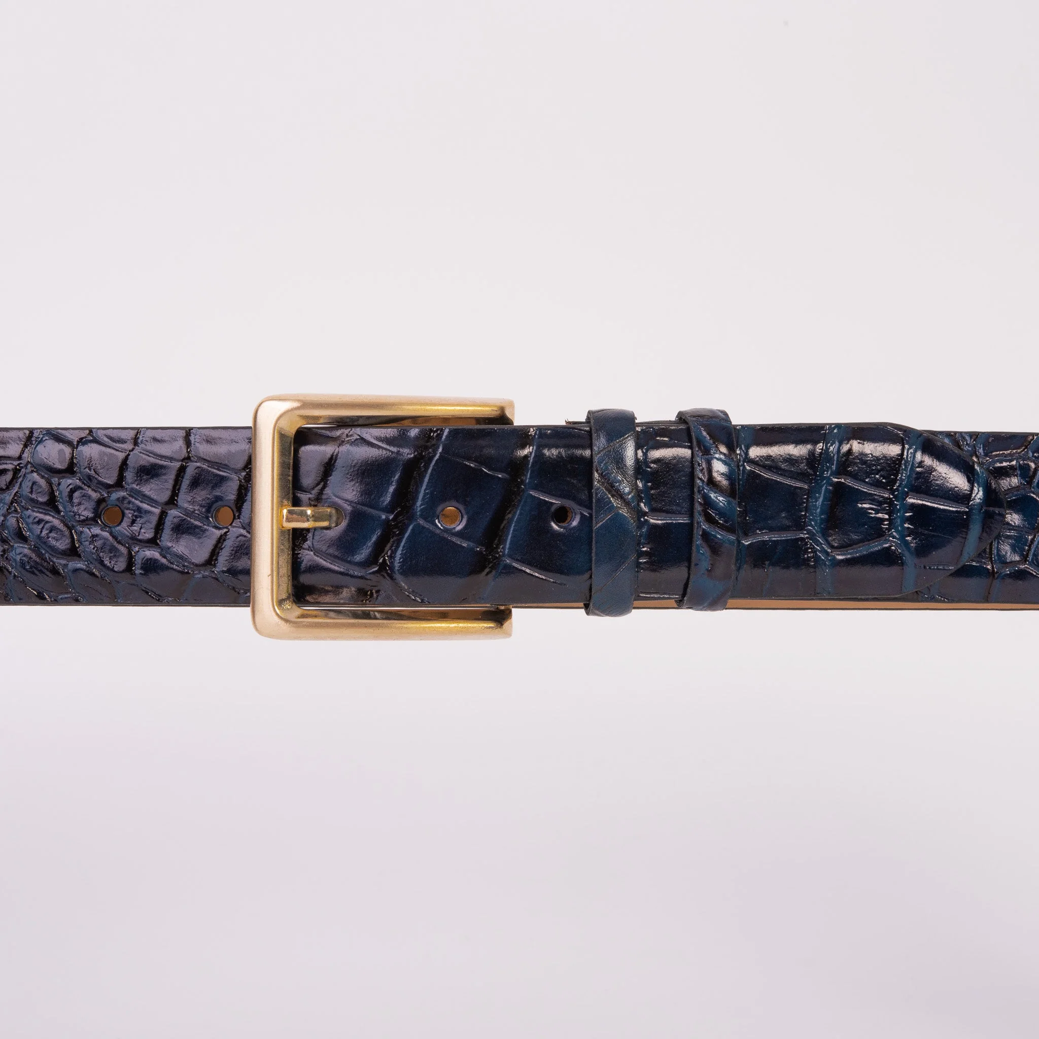 The Strat Navy Blue Leather Belt - Image 2
