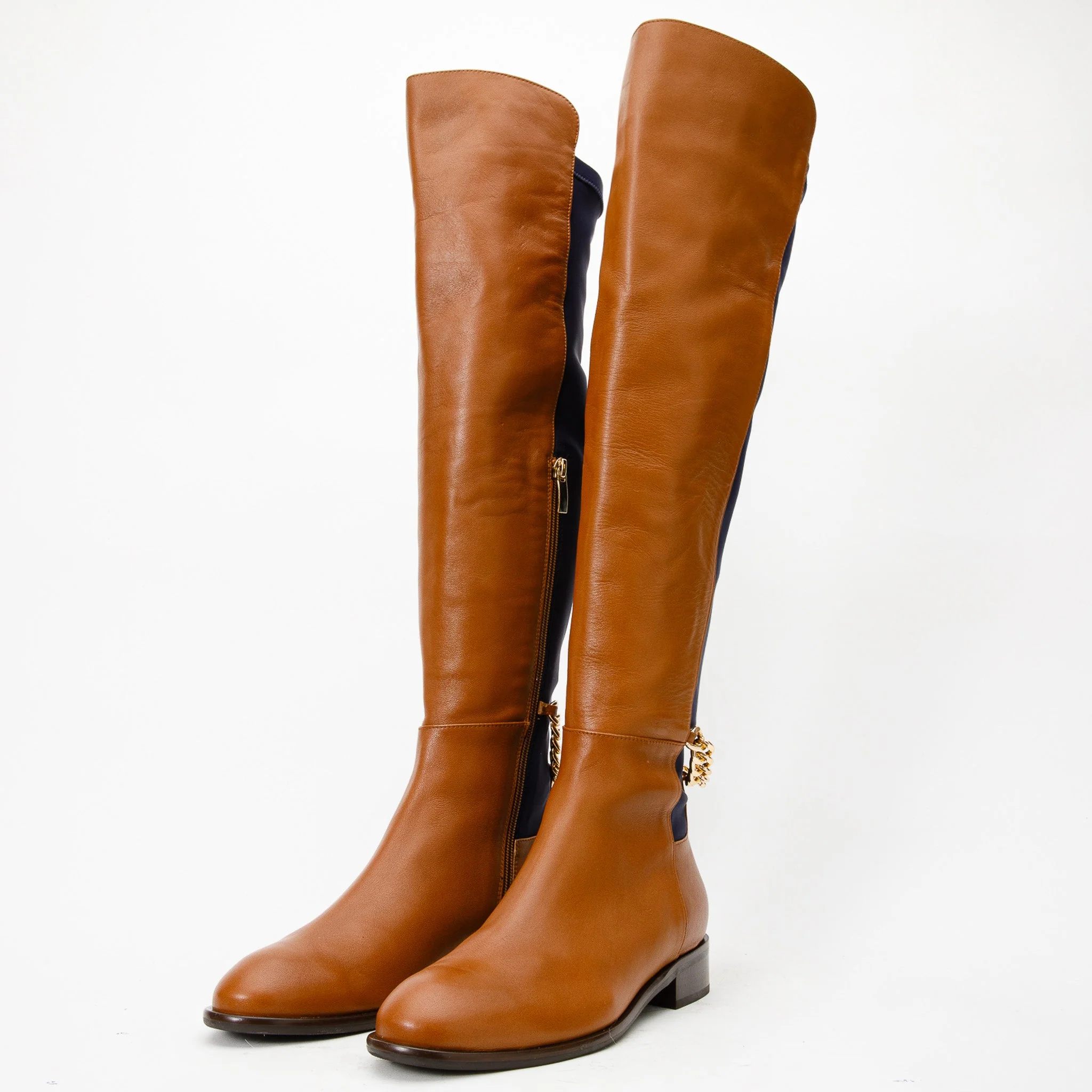 The Tallin Tan Leather Knee High Women Boot - Image 3