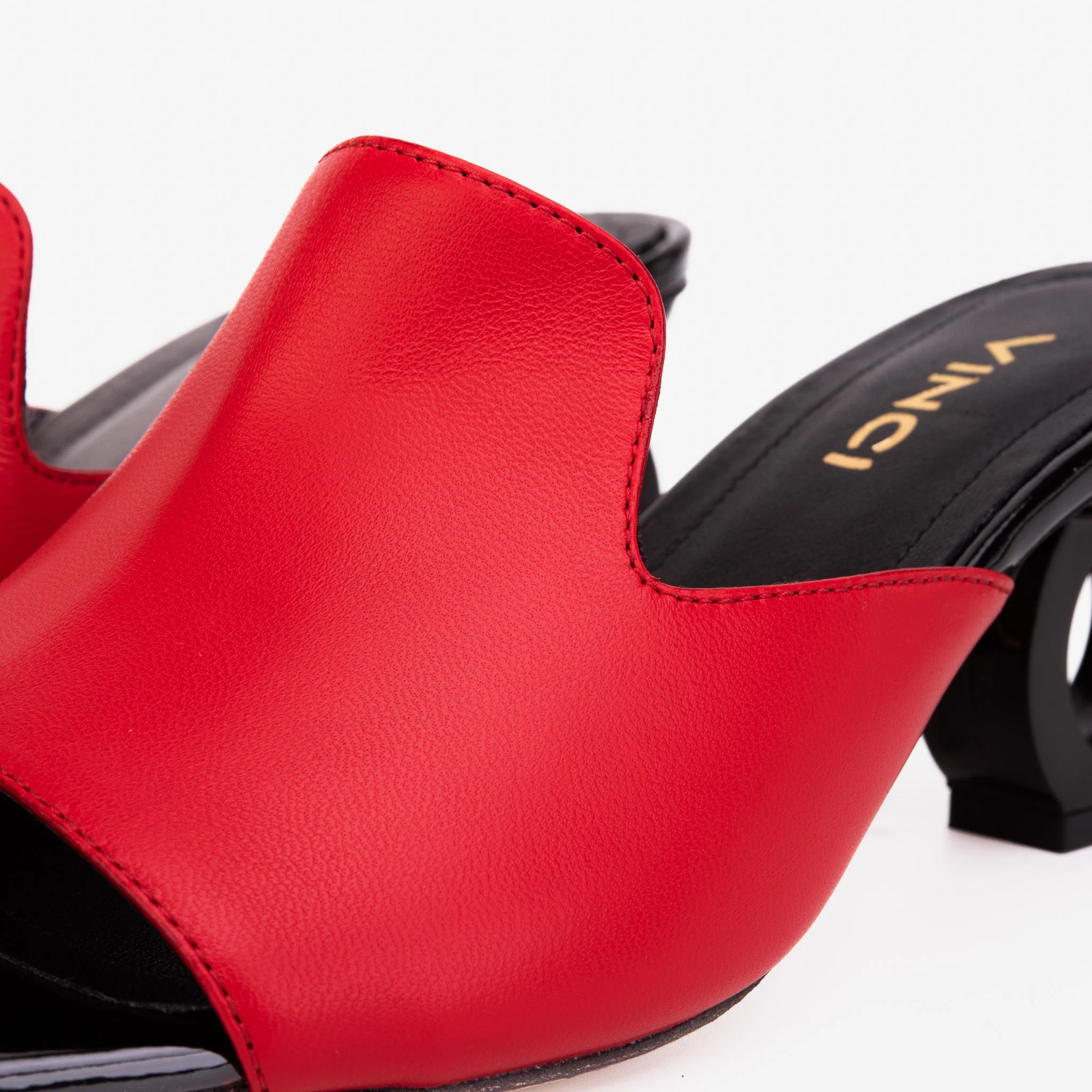 The Tory Red Leather Women Sandal - Image 3