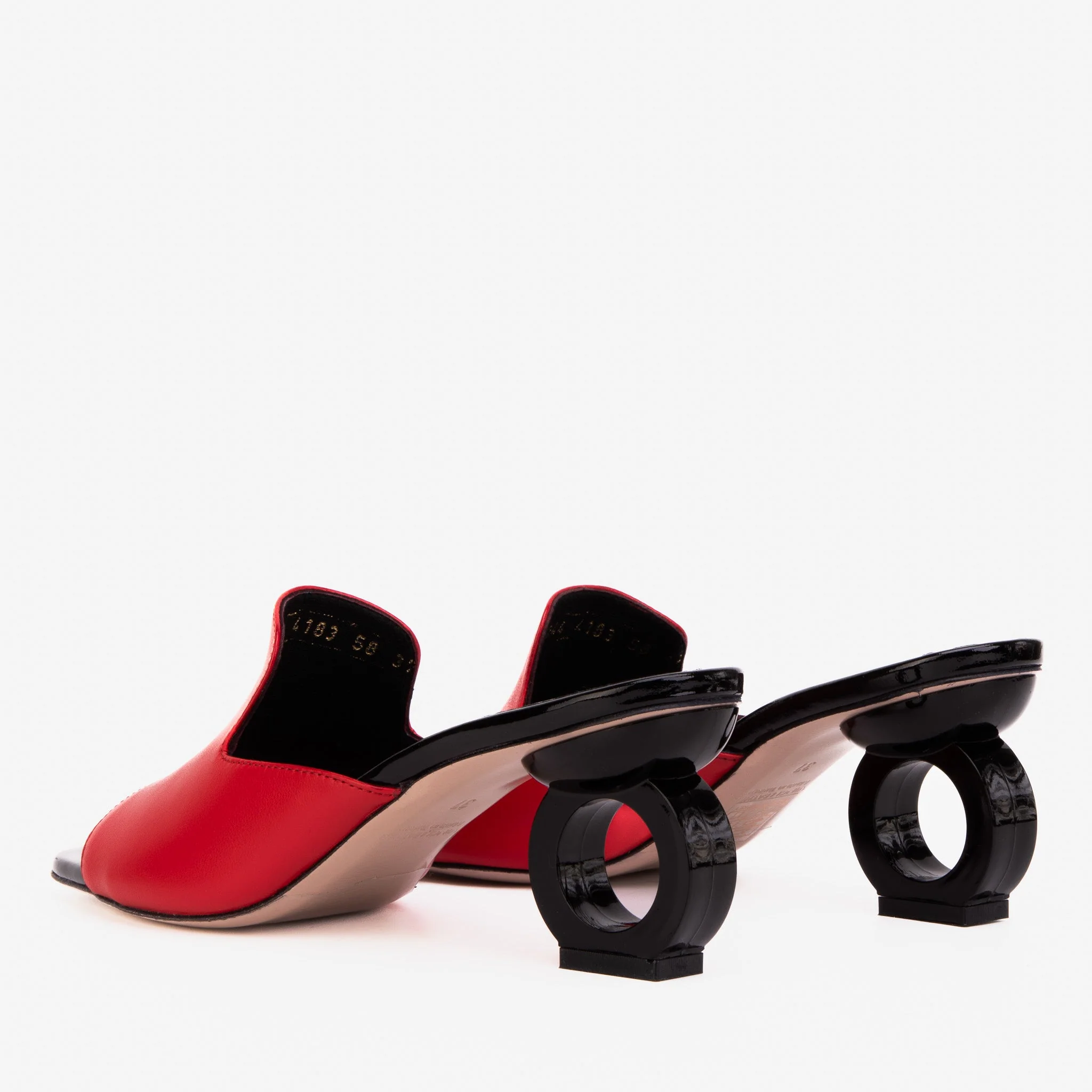 The Tory Red Leather Women Sandal - Image 4