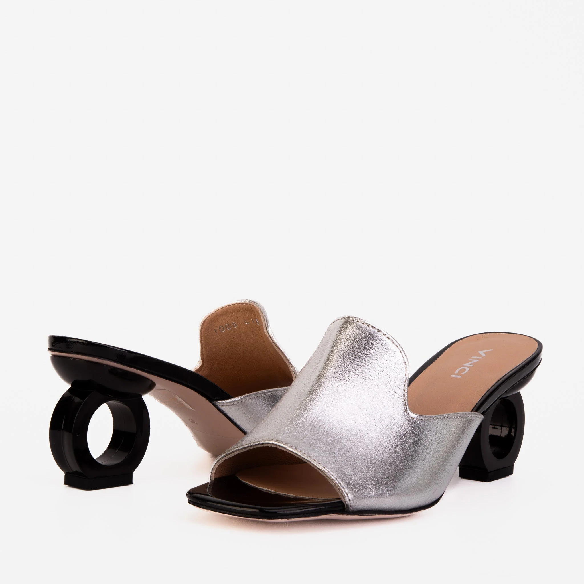 The Tory Silver Leather Women Sandal - Image 6
