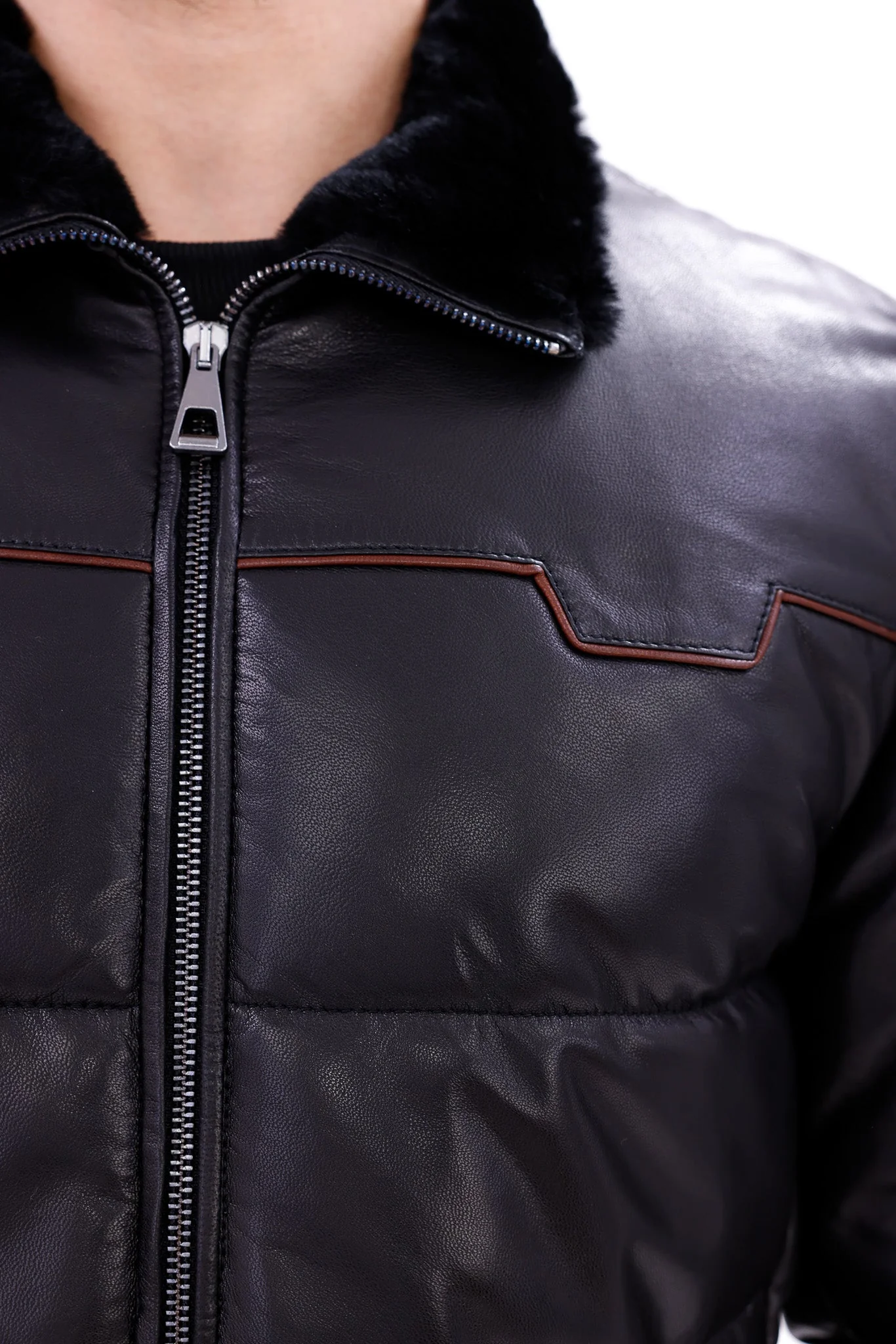 The Valtina Black Shearling Men Jacket - Image 3