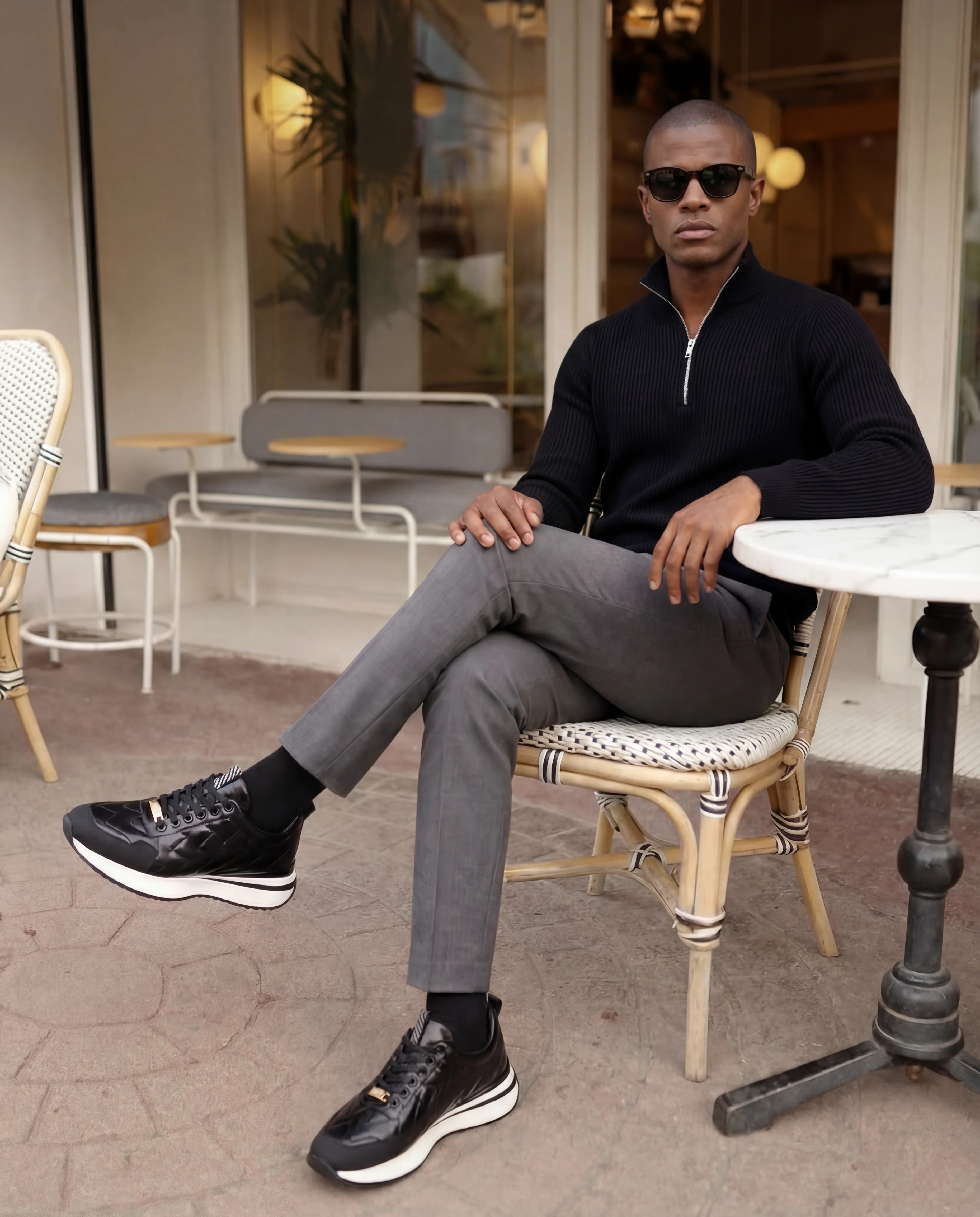 The Veneto Black Leather Men Sneaker - Image 9