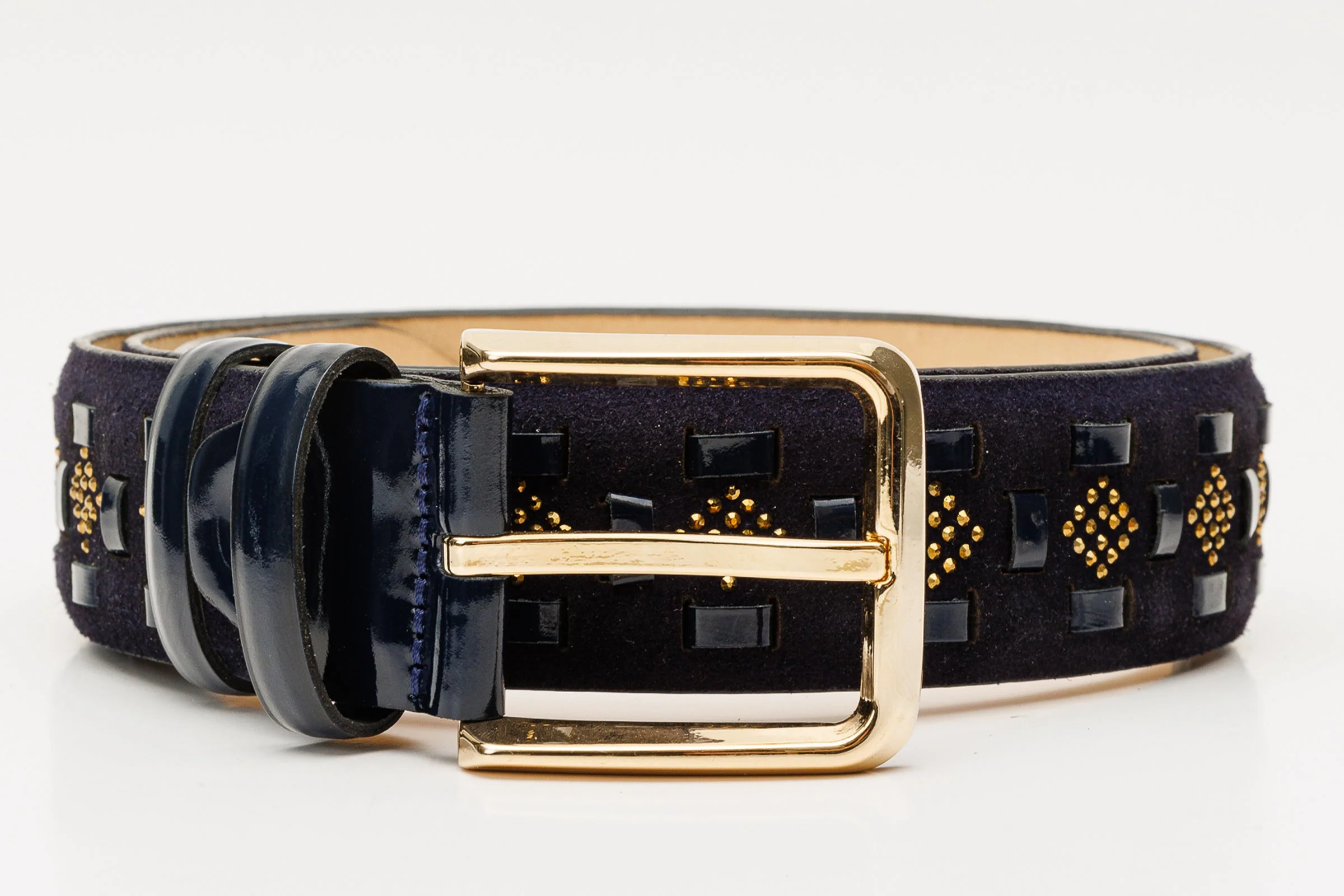 The Vicino Navy Leather Belt - Image 7