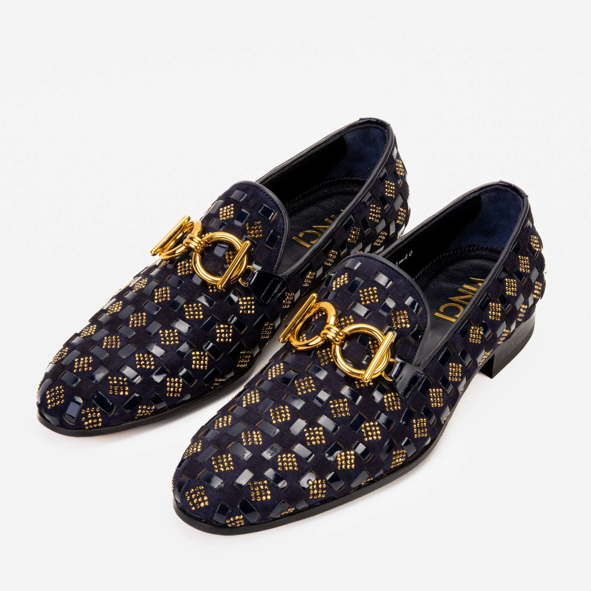 The Vicino Shoe Navy Blue Bit Dress Loafer Men Shoe - Image 6