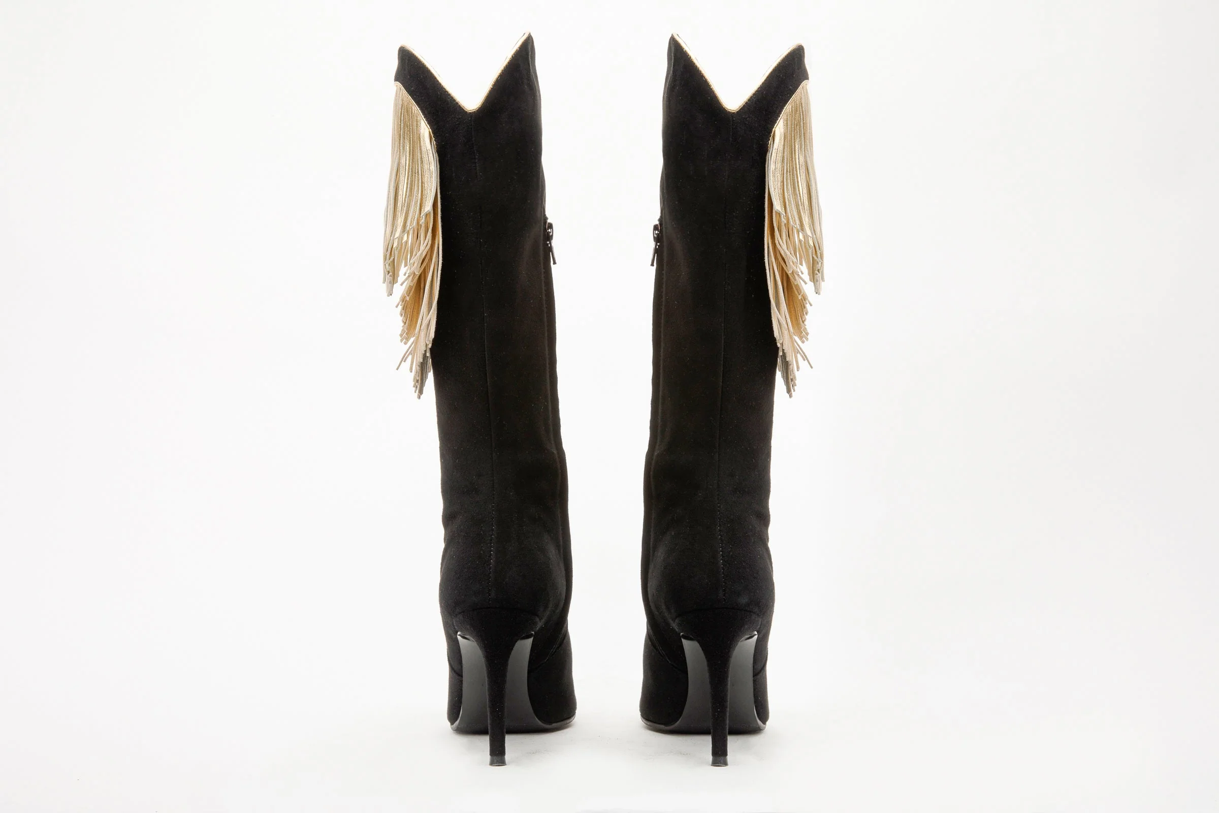The Vienna Black Suede Leather Knee High Women  Boot - Image 5