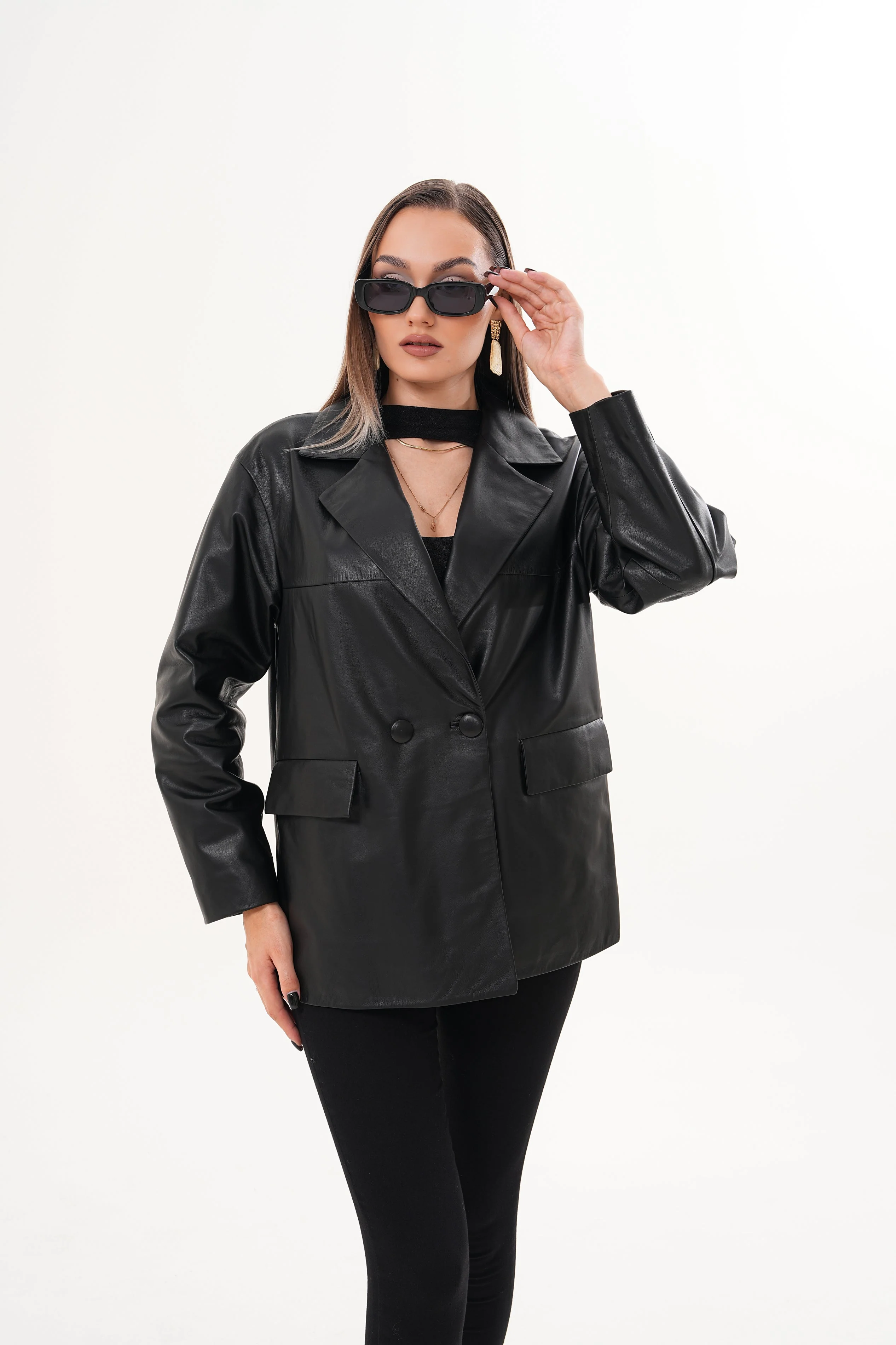 The Viva Black Leather Women Jacket - Image 2