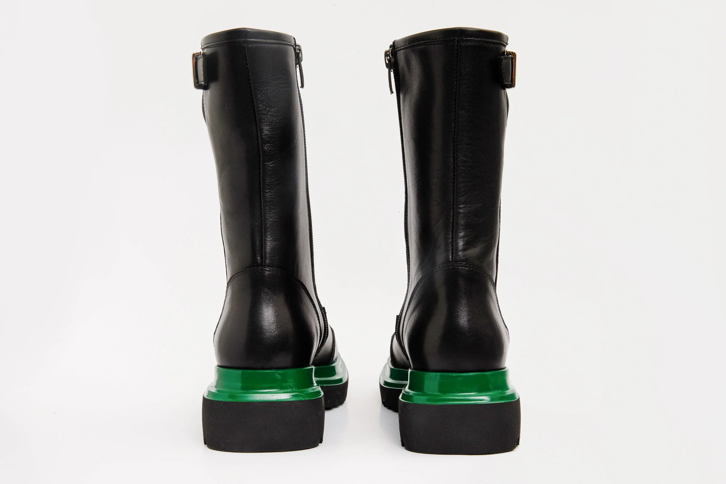 The Yako Black Leather Mid Calf Women Boot Final Sale! - Image 4