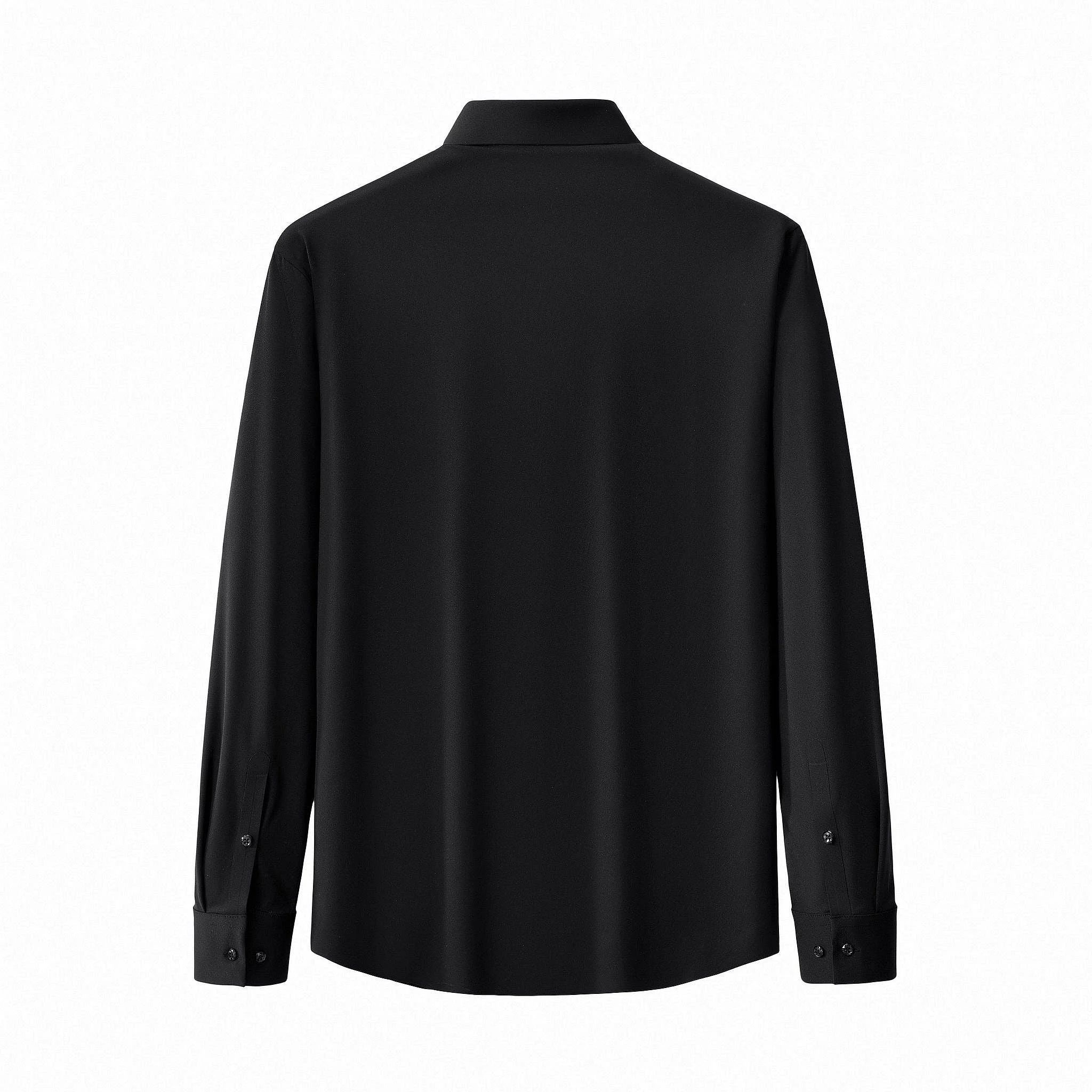 Velvet Noir Laser-Cut LS Shirt BLACK - Image 3