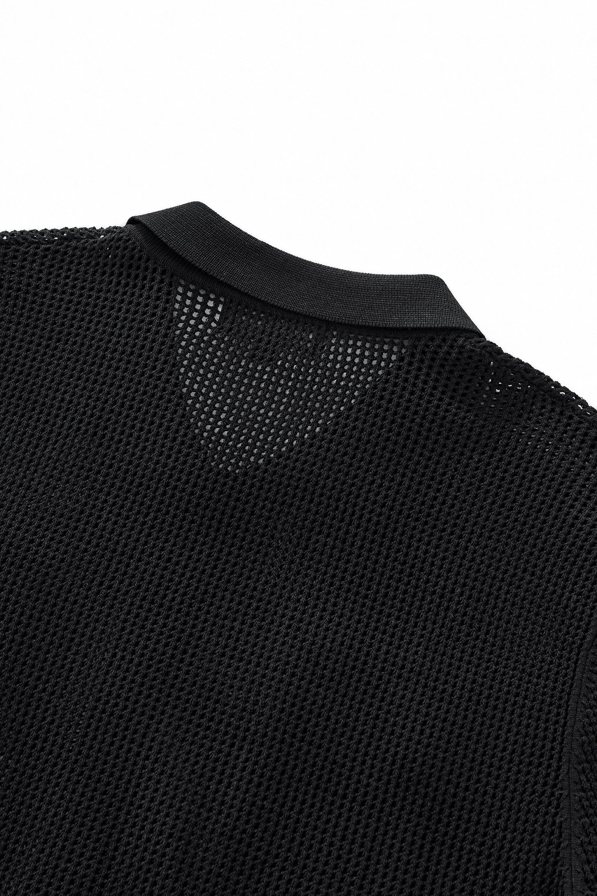 Ventura Mesh Knit LS Shirt BLACK - Image 5
