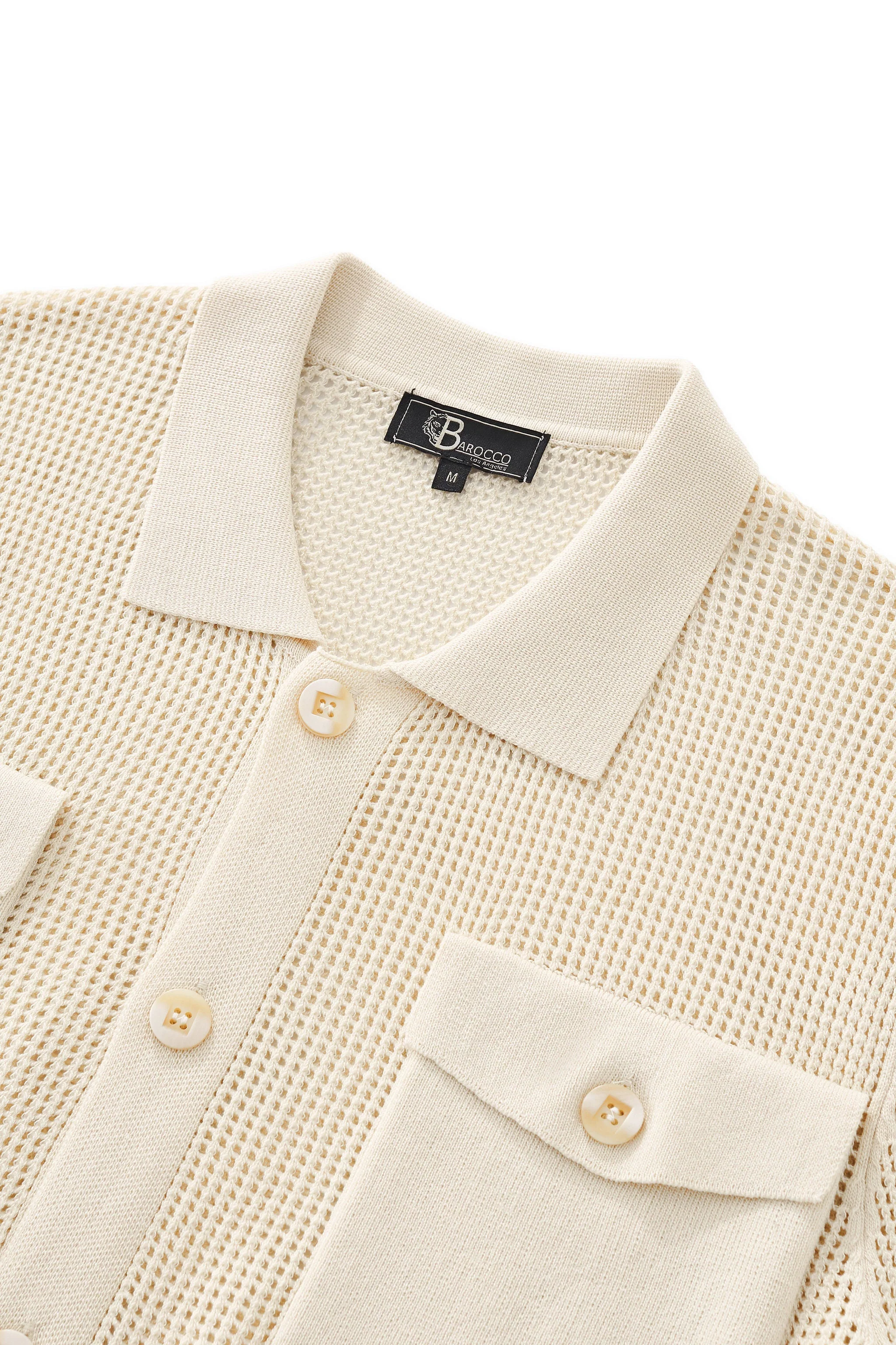 Ventura Mesh Knit LS Shirt IVORY - Image 3