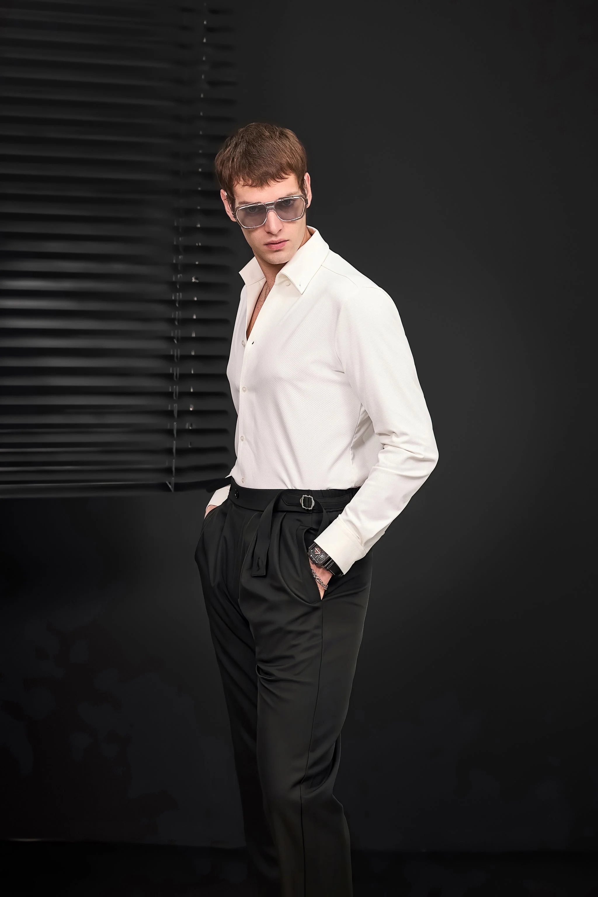 Wellington Side-Tab Trousers BLACK - Image 2