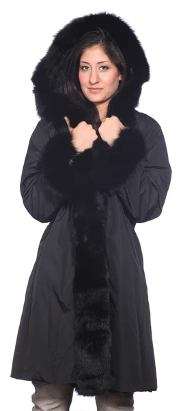 Wilda Leather Empire Fox Fur Stroller - Image 2